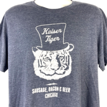 Kaiser Tiger Chicago Sausage Bacon Beer T-Shirt size XL Mens Curling Gastropub - £21.55 GBP