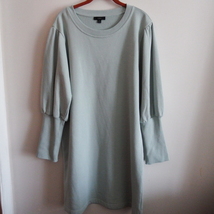 NWOT J.Crew Mint Puffed Sleeve Sweatshirt Dress - £51.95 GBP