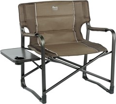 Timber Ridge Xxl Upgraded Oversized Directors Chairs In Gray With Foldable Side - £156.29 GBP