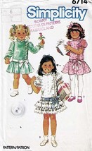 Child&#39;s DRESSES Vintage 1984 Simplicity Pattern 6714 Size 6 UNCUT - £9.43 GBP