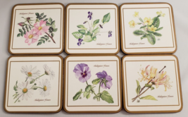 Coasters For Drinks Shakespeare&#39;s Flowers Pimpernel Made in England Set of 6 - £24.21 GBP