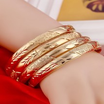 Openable Newest Dubai 8MM Width Gold Bangles Women Men Gold Women Bracelets Afri - £20.38 GBP