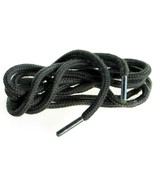 45&quot; Black rOund Thick Hiking or Work BOOT LACES 5 6 Eyelets Braided Cord... - $22.57 CAD