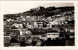 Nazareth Palestine RPPC Bird&#39;s Eye View of Town Israel Postcard A24 - £10.13 GBP