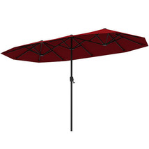 13 FT Large Patio Umbrella Outdoor Double-Sided Table Market Umbrella wi... - $2,515.26 MXN