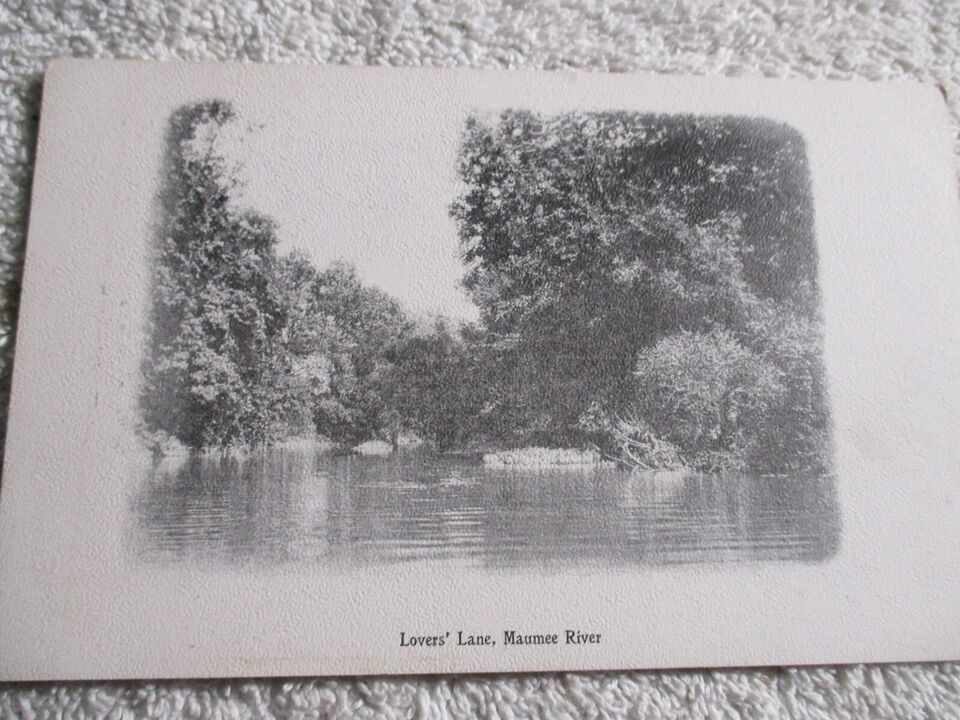 Toledo Blade Newspaper Ohio Early 1900s RPPC Postcard Lovers Lane Maumee... - $69.29