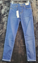 Topshop Jeans Womens Size 2 Blue Denim Cotton Pockets Skinny Leg Flat Front - £19.87 GBP