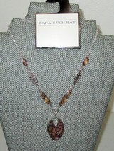 NEW Dana Buchman Statement Necklace Silver Tone - Multi Color Stunning F... - €3,06 EUR