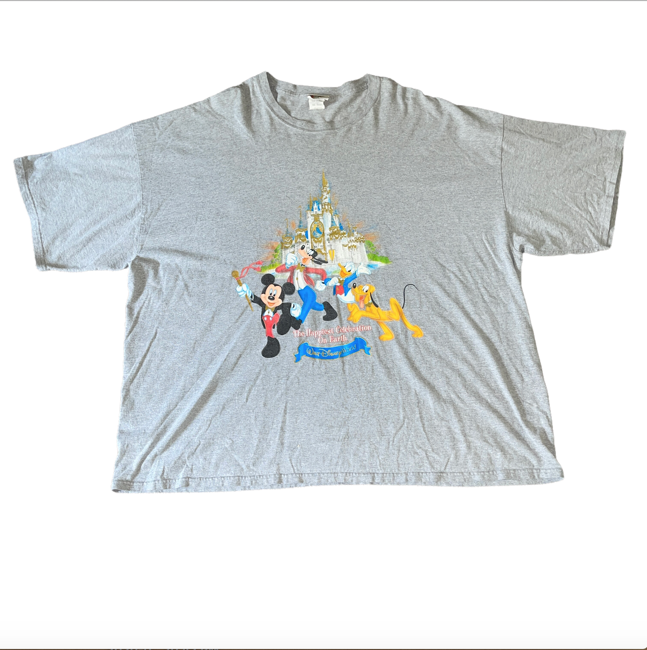 Primary image for Walt Disney World Mickey Mouse Gray Graphic T-Shirt Size 5XL Big & Tall