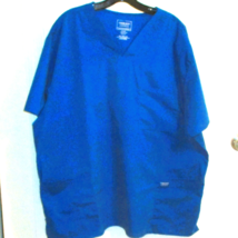 Scrubs Cherokee Workwear Men V Neck Top  Royal Blue - $11.88