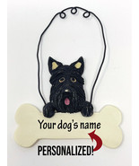 Personalized Scottie Dog Name Mini Sign Hanger Decor Figure Ornament - $280.81 MXN