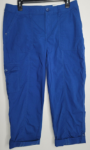 Chico&#39;s Women Size 10 / 1.5 Capri Crop Pants NEW Blue Straight Leg Casual Cargo - £21.52 GBP