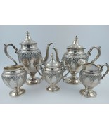 Sterling Silver Ornate Repousse Floral Tea &amp; Coffee Service by Revere Si... - £2,322.06 GBP