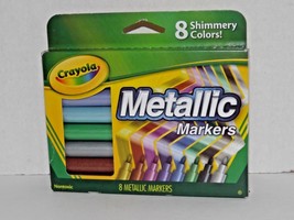 Crayola Metallic Markers 8 Shimmery Rich Radiant Shiny Colors New L6G03 (M) - £10.56 GBP