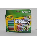 Crayola Metallic Markers 8 Shimmery Rich Radiant Shiny Colors New L6G03 (M) - £10.55 GBP