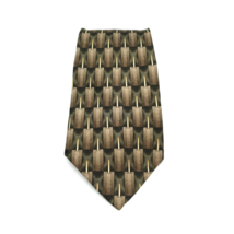 Jospeh &amp; Feiss International Mens Tie Suit Dress Shirt Business Green Gold Olive - £12.27 GBP