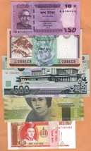 ASIA  Lot 5  UNC  Banknotes Paper Money Bills Set #4 - $3.50
