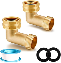 Garden Hose Elbow Connector 90 Degree Solid Brass Pipe Fittings Hose Elb... - $19.50