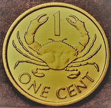 Seychelles Cent, 1997 Edelstein UNC ~Schlamm Krabbe~ Letzte Jahr Ever - $3.07