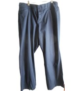 Dockers Size 22W M Dark Blue Trouser cotton pants wide-ish leg - $23.99