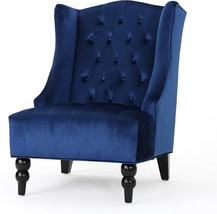Christopher Knight Home Toddman High-Back Velvet Club Chair, Navy Blue - £203.52 GBP