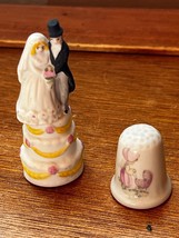 Lot of Man &amp; Woman Wedding Couple on Cake Ceramic &amp; New Mom Porcelain Th... - £7.55 GBP