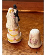Lot of Man &amp; Woman Wedding Couple on Cake Ceramic &amp; New Mom Porcelain Th... - £7.46 GBP