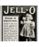 1904 Jell-O Gelatin Dessert Advertisement Antique Ephemera #2 4 x 2.25&quot; - £10.21 GBP