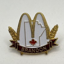 McDonald’s Canada Canadian Brandon Employee Crew Restaurant Enamel Lapel... - $9.95