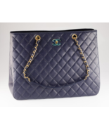 Chanel Navy Blue Caviar Leather Tote Bag 16C A91046 Box Pouch Card Papers - $6,740.76 CAD
