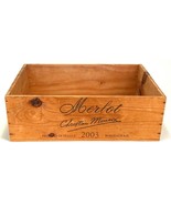 Wine Crate Box 2003 WOOD CHRISTIAN MOUEIX MERLOT BORDEAUX  ADVERTISING 1 - $37.39