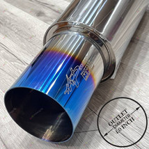 Hi Power Muffler 4.0&quot; Hks Inspired Blue Tip - 2.5 Inch Inlet Free Shipping - £86.84 GBP