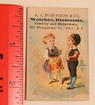 Victorian Trade Card AJ Robinson &amp; Company Providence Rhode Island Music... - $6.92