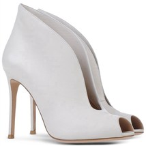 Women summer boots peep toe Shallow V-type ultral high stilettos heels sexy part - £94.02 GBP