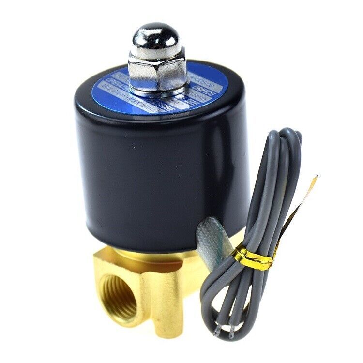 2W-025-08 1/4&quot; NC Brass Solenoid Valve Water Air Gas Diesel 220V 110V 24... - $19.05