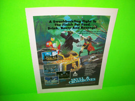 Skull &amp; Crossbones By 1989 Original Video Arcade Game Promo Print Ad Artwork - £9.57 GBP
