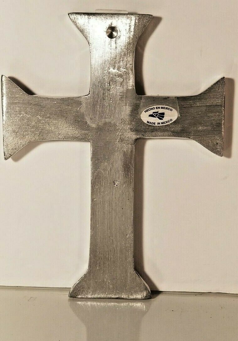 Mexican Pewter Cross Wall Hanging Decor  - Hecho En Mexico  Item image 5
