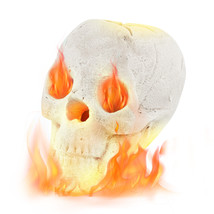 Ceramic Fireproof Fire Pit Skull, Reusable Imitated Human Skull For Gas ... - $73.99