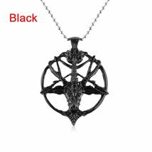 Vintage Unisex Luck Jewelry Necklace Goat Head Skull Pendant Pentagram Pan God(b - £6.77 GBP+