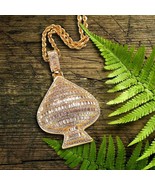 Poker Pike Card Pendant Handmade Sterling Silver Men Hip Hop Charm Necklace - $198.22 CAD