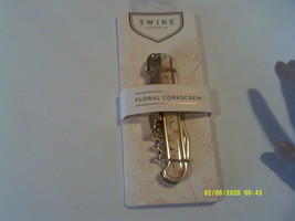 Floral and Stainless Steel Corkscrew Gold Plated Finish by Twine Living ... - $431.73 MXN