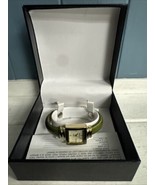Vintage Embassy By Gruen Green Band Cuff Bracelet Watch New In Box *READ - $753.77 MXN