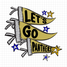 Let’s Go Panthers PNG, Retro Pennant Flag Design PNG, Team Spirit Cheer ... - $46.73 MXN