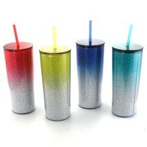 Gibson Home Rainbow Blast 4 Piece 21 Ounce Sparkly Tumbler Set in Assorted Colo - $66.30