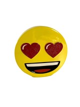 Emoji Heart Eyes Smiley Face Yellow Red Ceramic Coin Money Piggy Bank Saving - £8.88 GBP