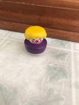  Fisher Price Little People Chunky Circus Clown In Purple 1990 For Carnival - $10.85