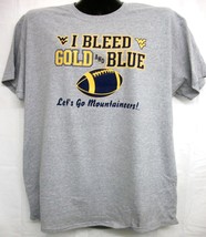 I Bleed Gold and Blue West Virginia Mountaineer's Shirt with free WV Koozie XXL - $16.83