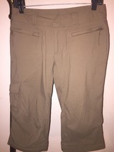 WOMEN&#39;S TAN REI RENDEZVOUS CAPRIS TRAVEL HIKING EVERY DAY SZ 2 UPF 50+ - £20.32 GBP