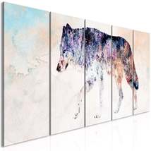 Tiptophomedecor Stretched Canvas Animal Art - Lonely Wolf Narrow - Stretched &amp; F - £59.01 GBP+