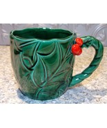 Vintage Lefton Holly Christmas Eggnog Mug #1366 w/ Label EUC - $12.28 CAD